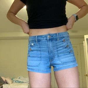 High rise American Eagle denim shorts